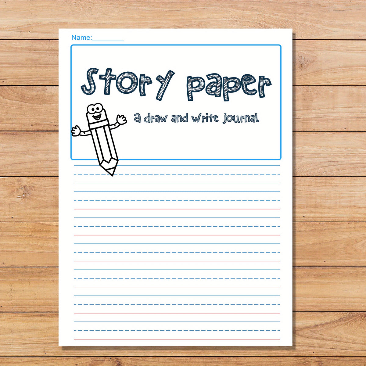 Primary Draw & Write Journal, 50 Sheets, 8.2x11, Elementary Notebook