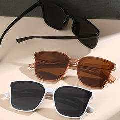 3 Pairs Square Sunglasses UV400 Sun Shades Glasses Travel Vacation
