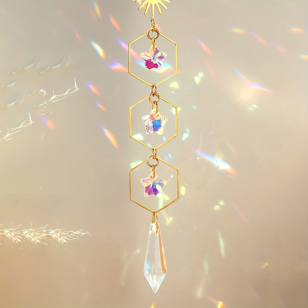 Crystal Sun Catcher Wind Chime Devil's Eye Pendant