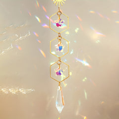 Crystal Sun Catcher Wind Chime Devil's Eye Pendant
