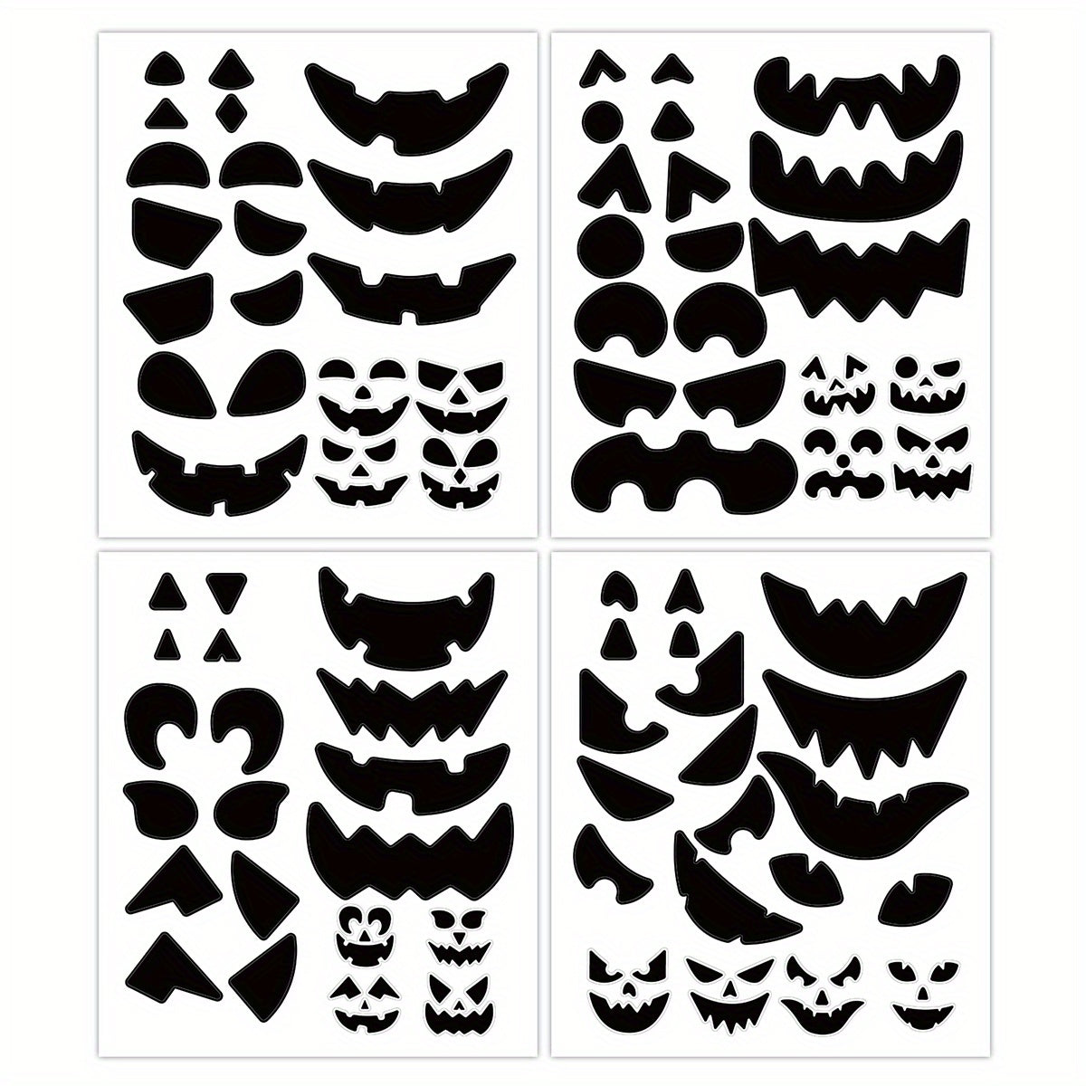 Halloween Pumpkin Decorating Craft Stickers - 4 Sheets