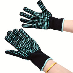 3pcs Heat Resistant Grill Gloves Non Slip Hot Insulated Glove