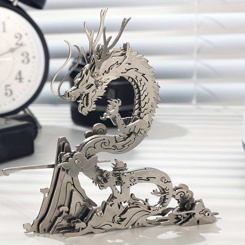 MOKR Chinese Dragon 3D Metal Puzzle - DIY Handcraft Brain Teaser Toy