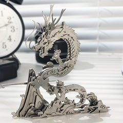 MOKR Chinese Dragon 3D Metal Puzzle - DIY Handcraft Brain Teaser Toy