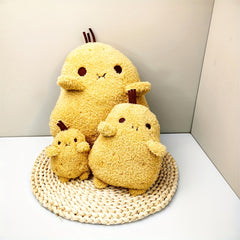 Fluffy Potato Plush Toy Smiling Face Soft Stuffed Animal
