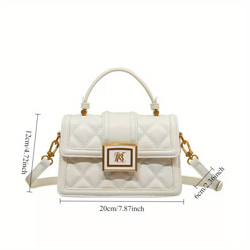 IT Studio HK Women's Quilted Handbag with Magnetic Closure