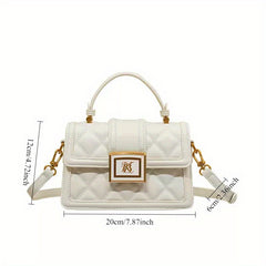IT Studio HK Women's Quilted Handbag with Magnetic Closure