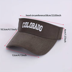 Men's Embroidered Letter Sun Hat Wide Brim Peaked Cap