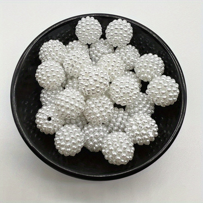 10 12 14 20mm Acrylic Bayberry Pearl Beads Round Spacer Beads For Jewelry Making