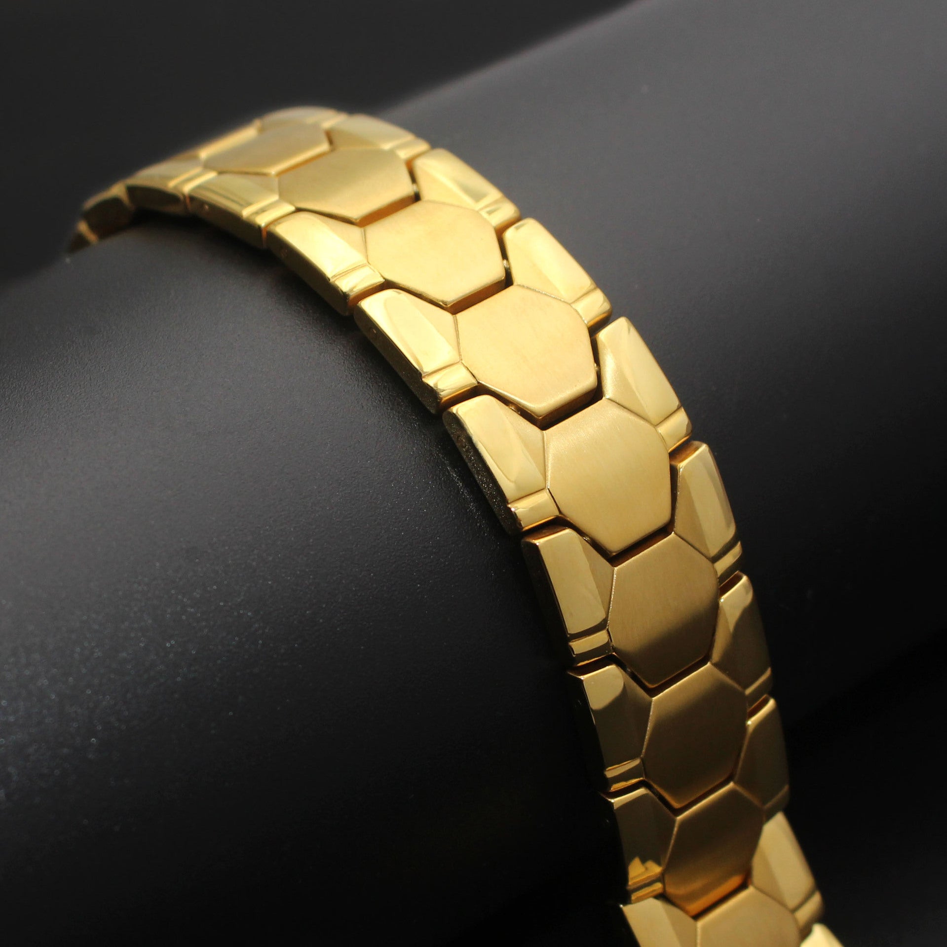 Men's Square Bracelet Germanium Stone Magnet Hand Decoration Wide Version