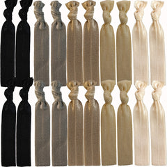 20pcs Knotted Hair Tie Ribbon Hair Rope Seamless Style Hair Ring Ponytail Holder