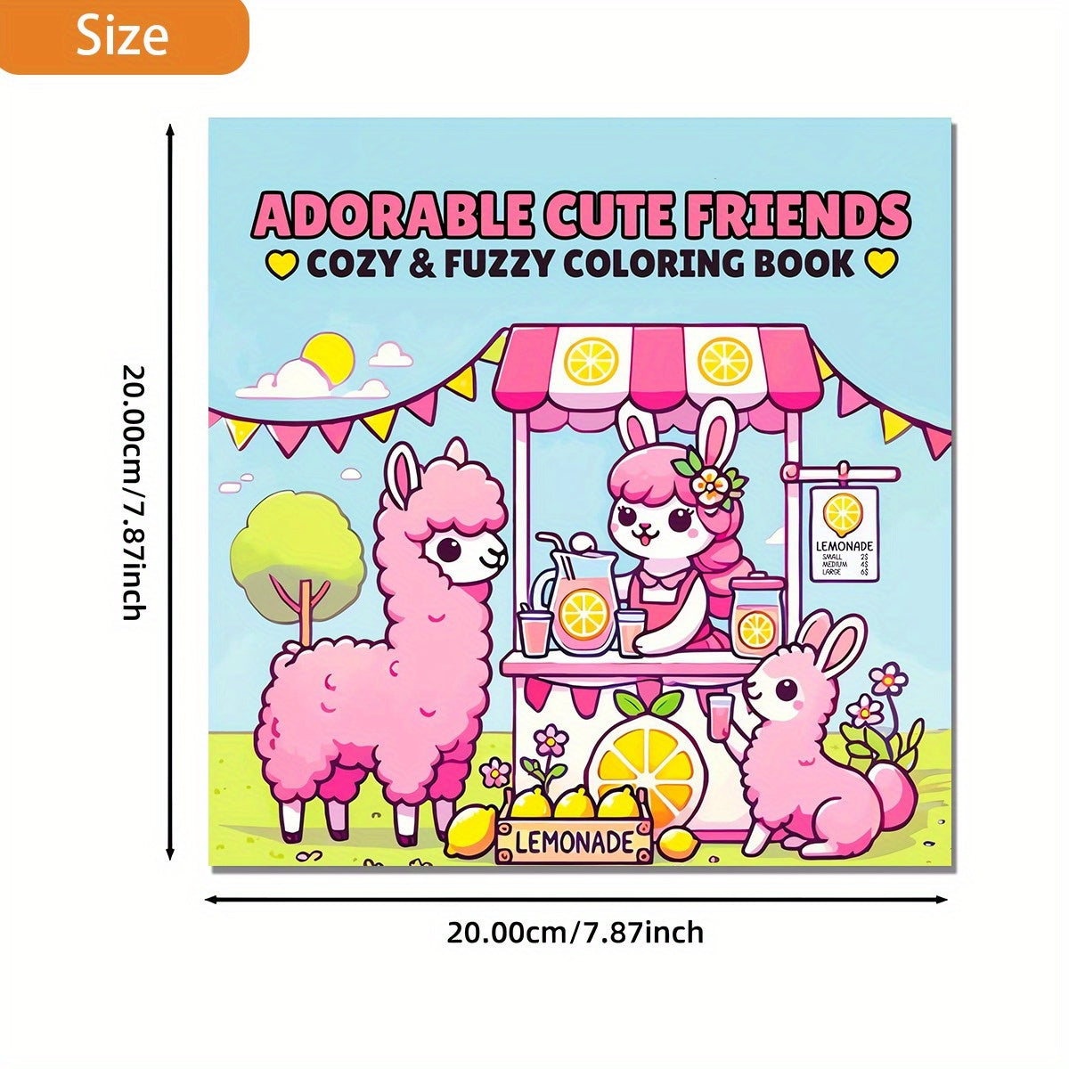 Deluxe Friends Coloring Book 20 x 20 Thick Paper Stress Relief Art
