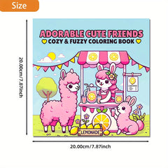 Deluxe Friends Coloring Book 20 x 20 Thick Paper Stress Relief Art