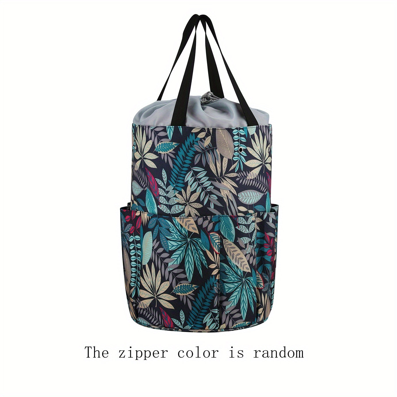 2pcs Round Knitted Storage Bucket Bag Portable Handheld Storage Bag Drawstring
