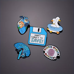 10pcs Random Cartoon Animal Brooches For Men, Accessories for Clothing & Bags
