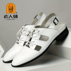 Men's Breathable Leather Sandals for Outdoor Beach