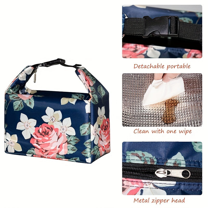 Oxford Cloth Lunch Bag Insulated Portable Outdoor Picnic