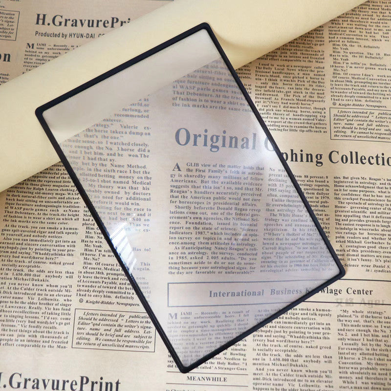 Card Reading PVC Magnifying Glass for Elderly
