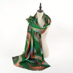 Cashmere Scarf Double Side Printed Shawl Long Hot Stamping Fringed Shawl Wrap