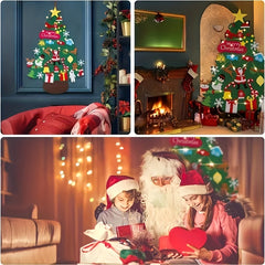Felt Christmas Tree with LED String Lighting for Xmas Decor