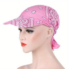 Paisley Print Turban Cap Solid Hip Hop Baseball Cap Casual Head Scarf Hat