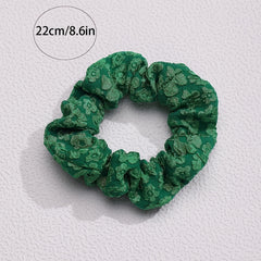 Green Hair Tie High Elasticity Scrunchie Seamless Hair Accessory