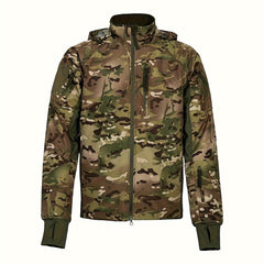 Men's Camo Waterproof Hooded Jacket - Outdoor Active Zip Up