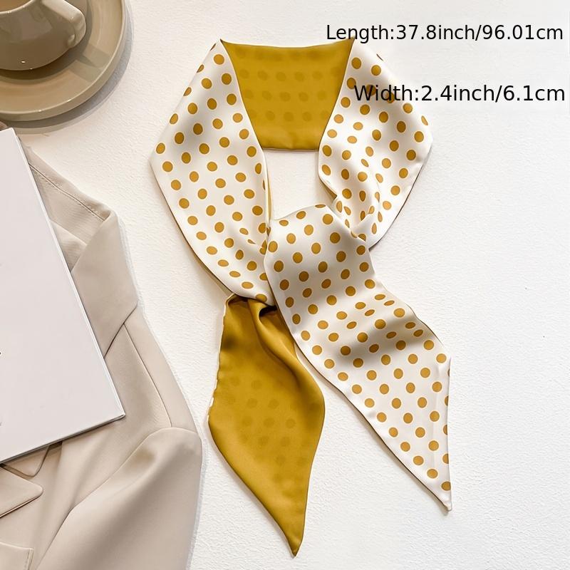 Yellow Geometric Dot Point Scarf for Women