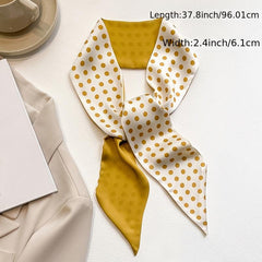 Yellow Geometric Dot Point Scarf for Women