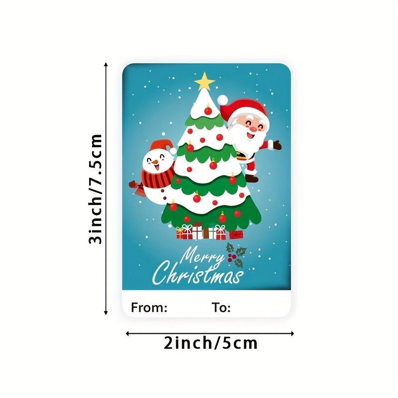 250 Christmas Holiday Decoration Stickers Santa Claus Snowman Gift