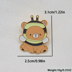 Anime Bear Novelty Brooch For Men