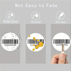 750 Sheets 51mm Round Thermal Paper for Label Printers