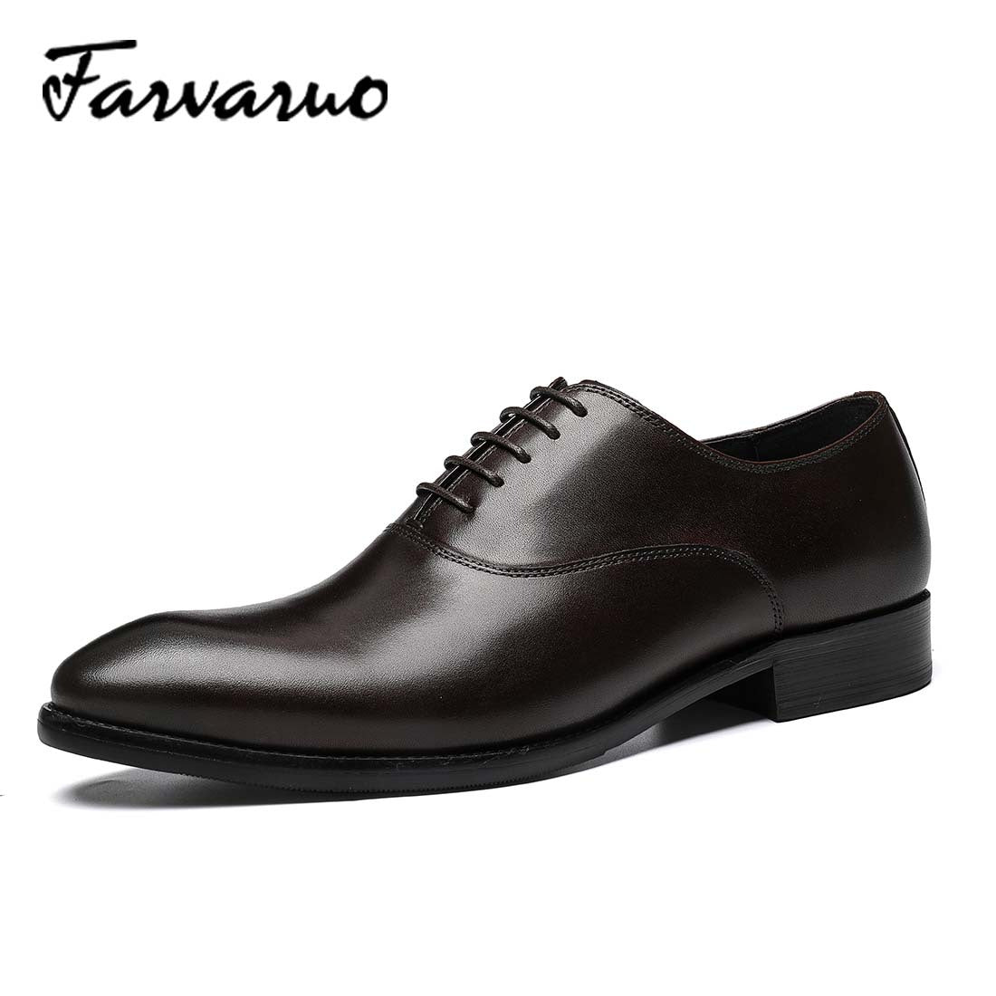 FARWARWO Men's Oxford Shoes Pointed Toe Comfortable Dress Shoes
