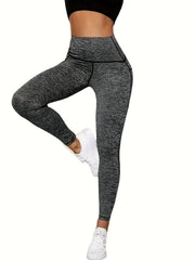 High Waist Yoga Leggings Pocket Skinny Butt Lifting Running Pants