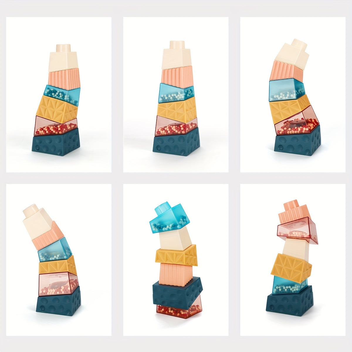 Montessori Baby Sucker Cup Toy Building Block for 1-3 Years Old