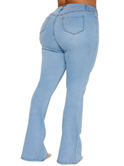  High Rise Flared Leg Jeans