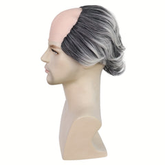 Men's Short Straight Bald Head Cosplay Wig 25.4 cm Synthetic Fiber Anime Wigs