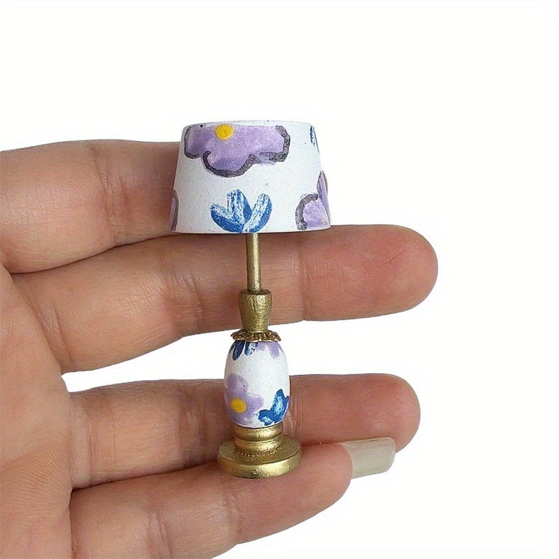 1:12 Dollhouse Mini Model Antique Desk Lamp Bedside Lamp Photo Props