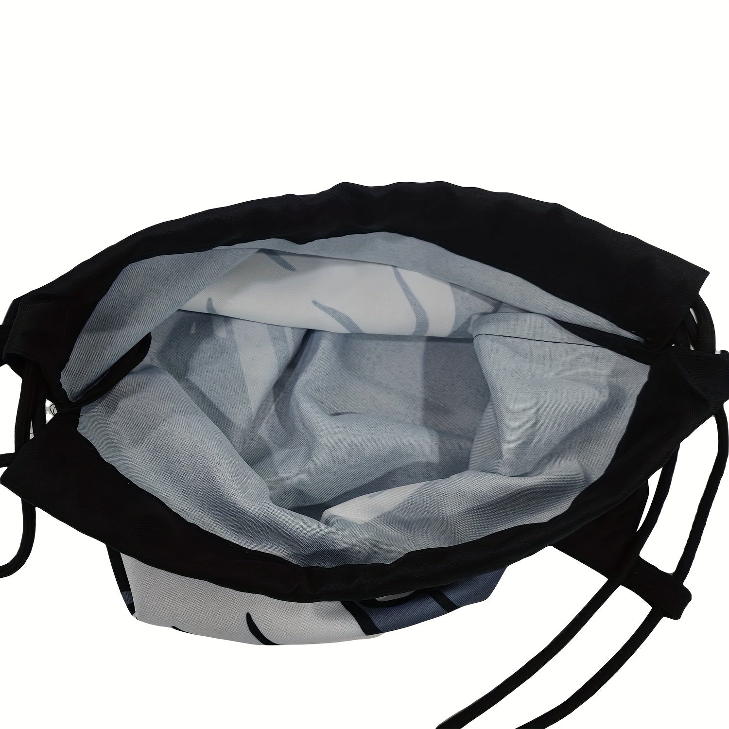 Letters Print Drawstring Bag Lightweight Sports Backpack Gym Bag