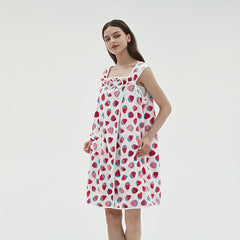 Strawberry Pattern Wearable Bath Towel Bath Skirt For Women