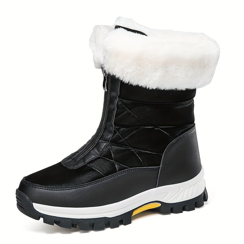 Women's Warm Snow Boots - Non-slip Medium Tube Winter Boots