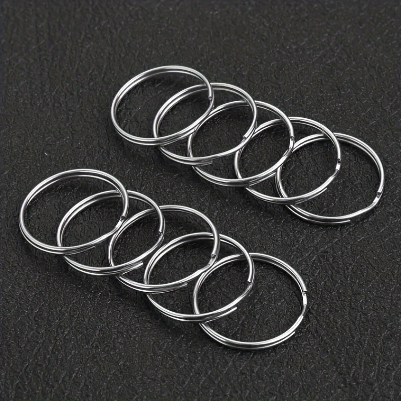 20pcs Silver Plated Blank Key Ring Split Rings Bulk 2.54 cm