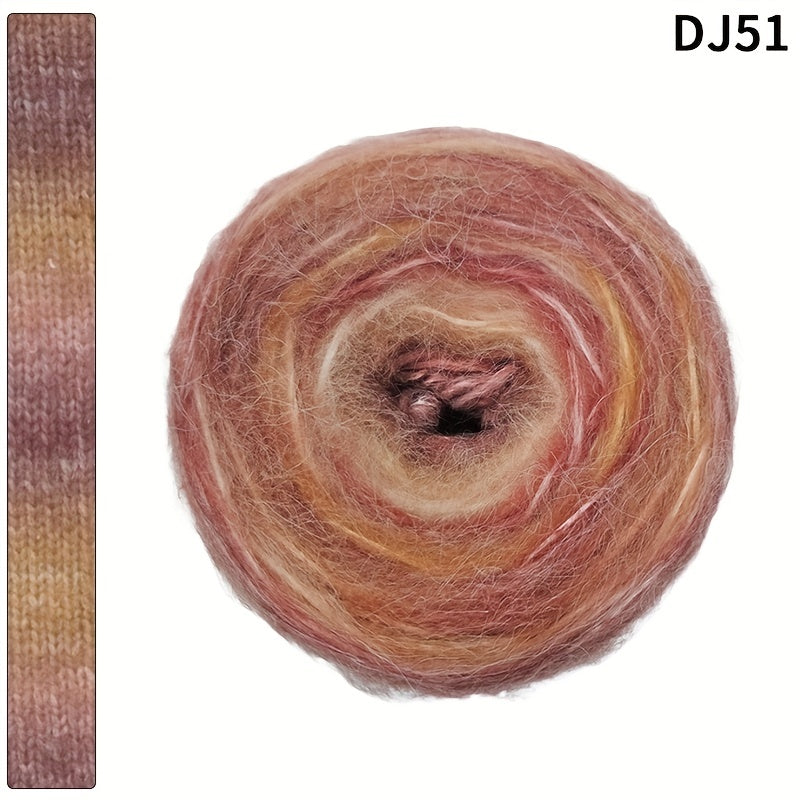 Gradient Rainbow Yarn Acrylic Polyester Soft Scarf Sweat