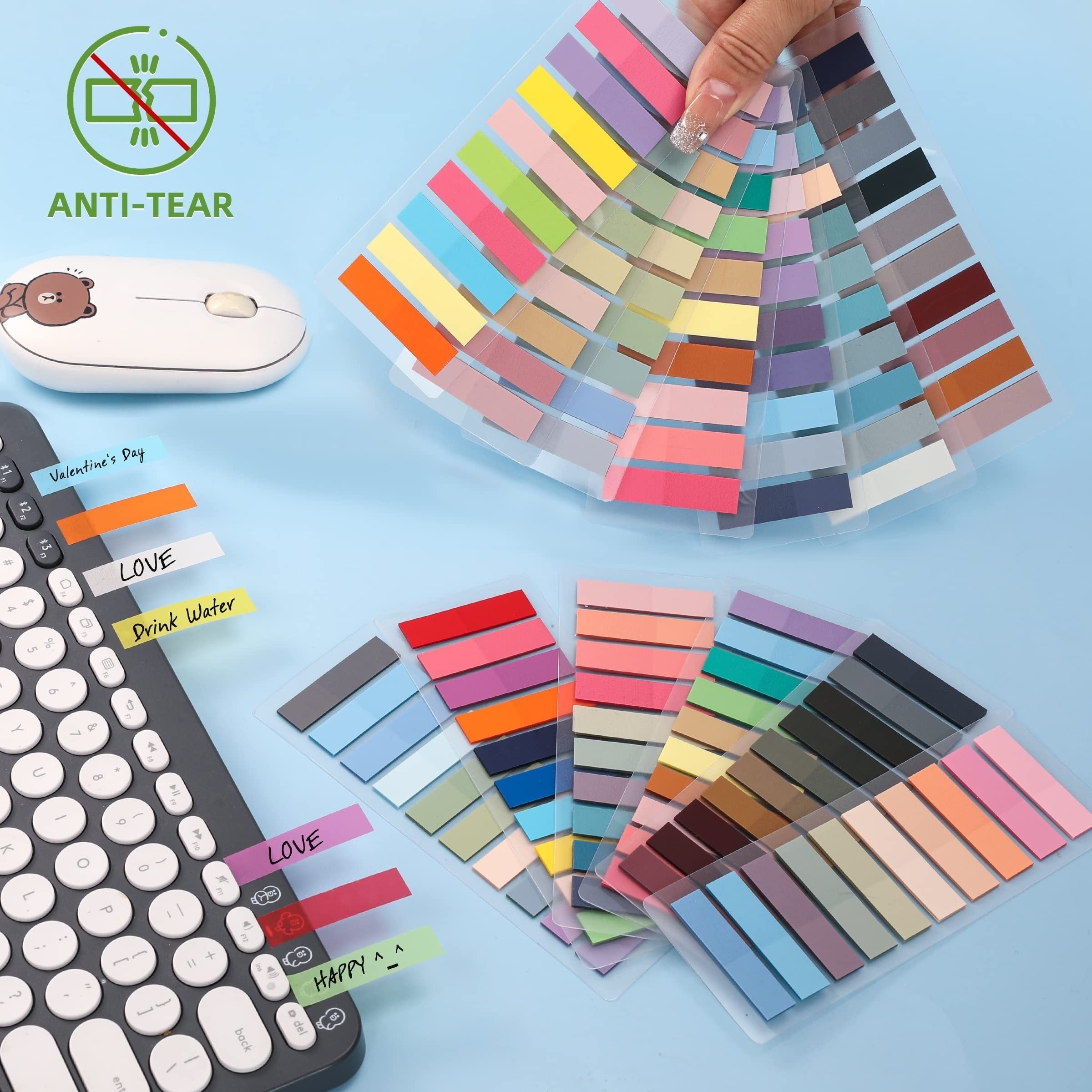 2400Pcs Morandi Sticky Tabs Book Markers