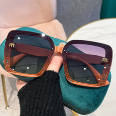 Glitter Square Sunglasses UV400 Sun Shades for Driving Travel