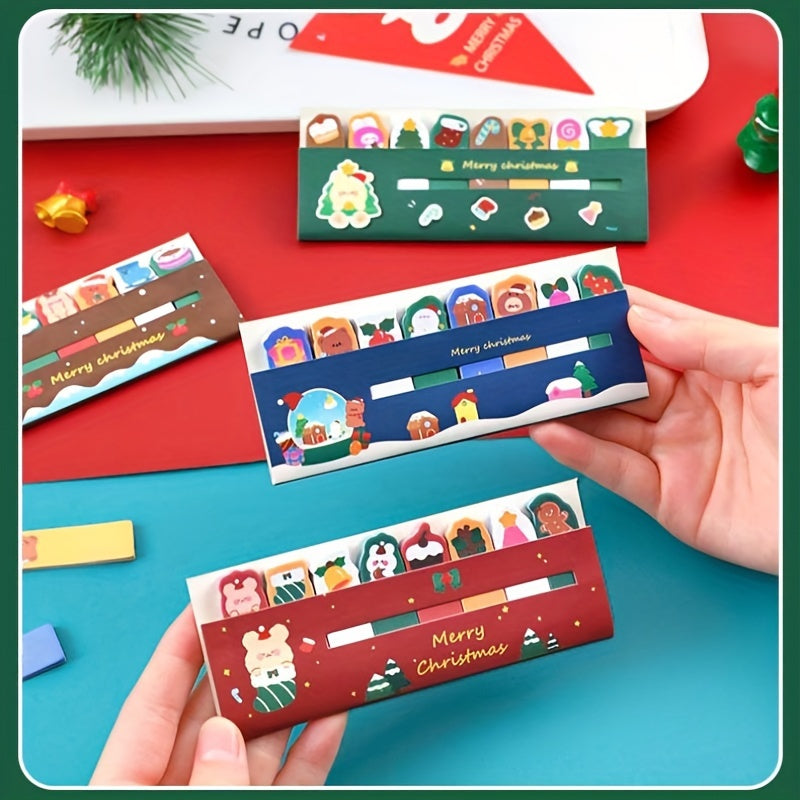 Christmas Sticky Notes 120 Sheets 8 Styles Index Memo Pad Stationery Supplies
