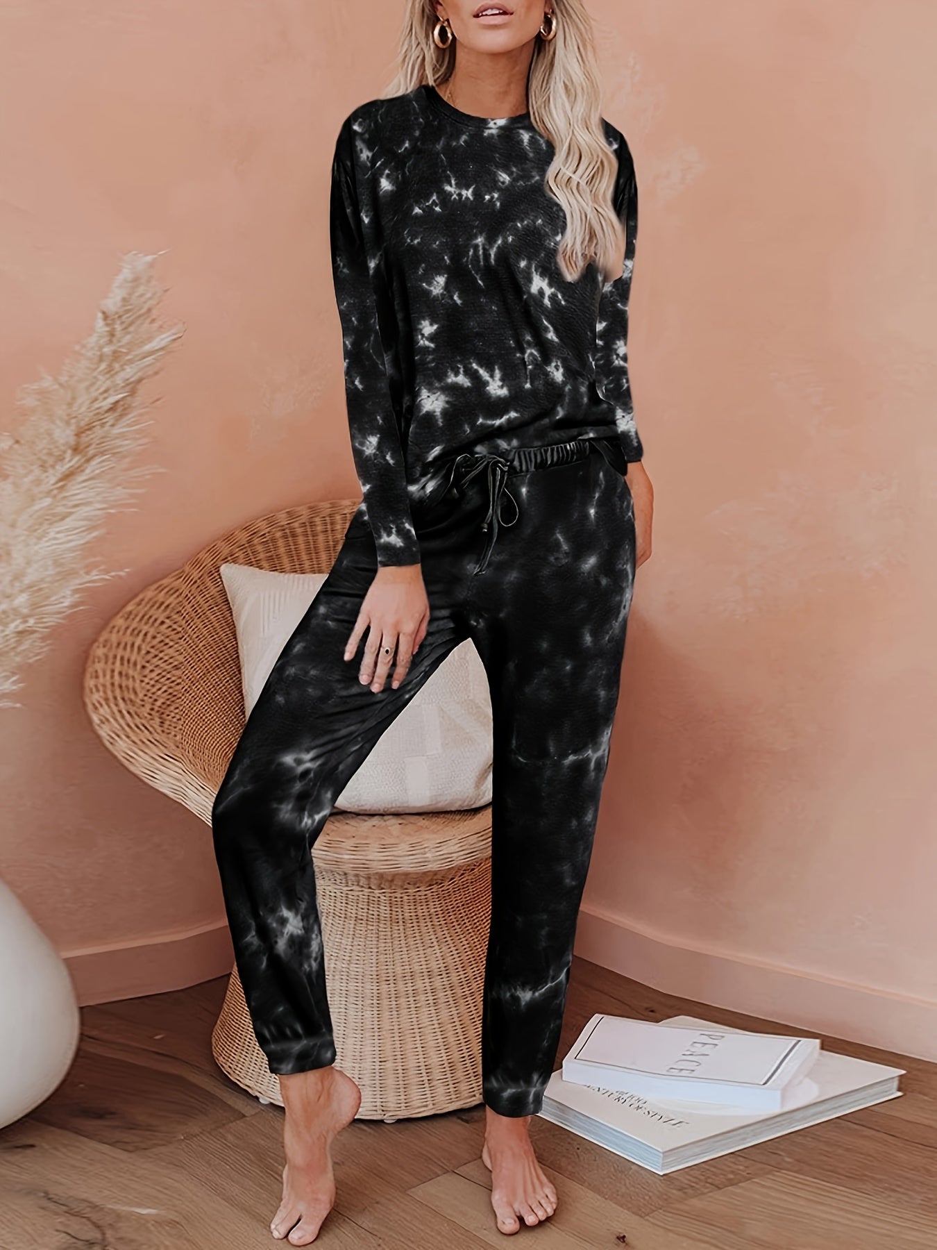  Tie Dye Pajama Set Long Sleeve Tee & Joggers