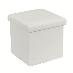 Multifunctional Folding Storage Stool Ottoman Marble Pattern