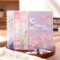 4pcs 1pc A5 Creative Painting Cover Notebook Spiral Coil Journal