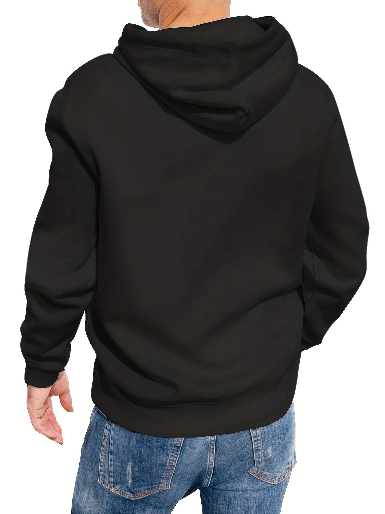 Cartoon Dog Print Hoodie Men's Graphic Pullover Hooded Sweatshirt